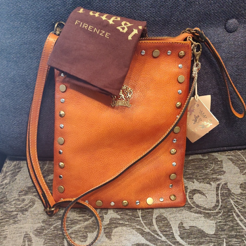 Pratesi Italian leather crossbody bag